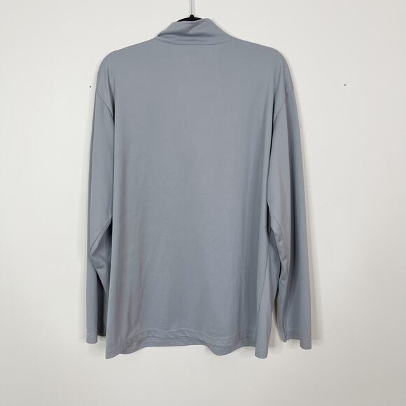 Perry Ellis Portfolio 1/4 Zip Pullover Shirt Mesh Texture Mens Large Lightweight - Picture 2 of 5